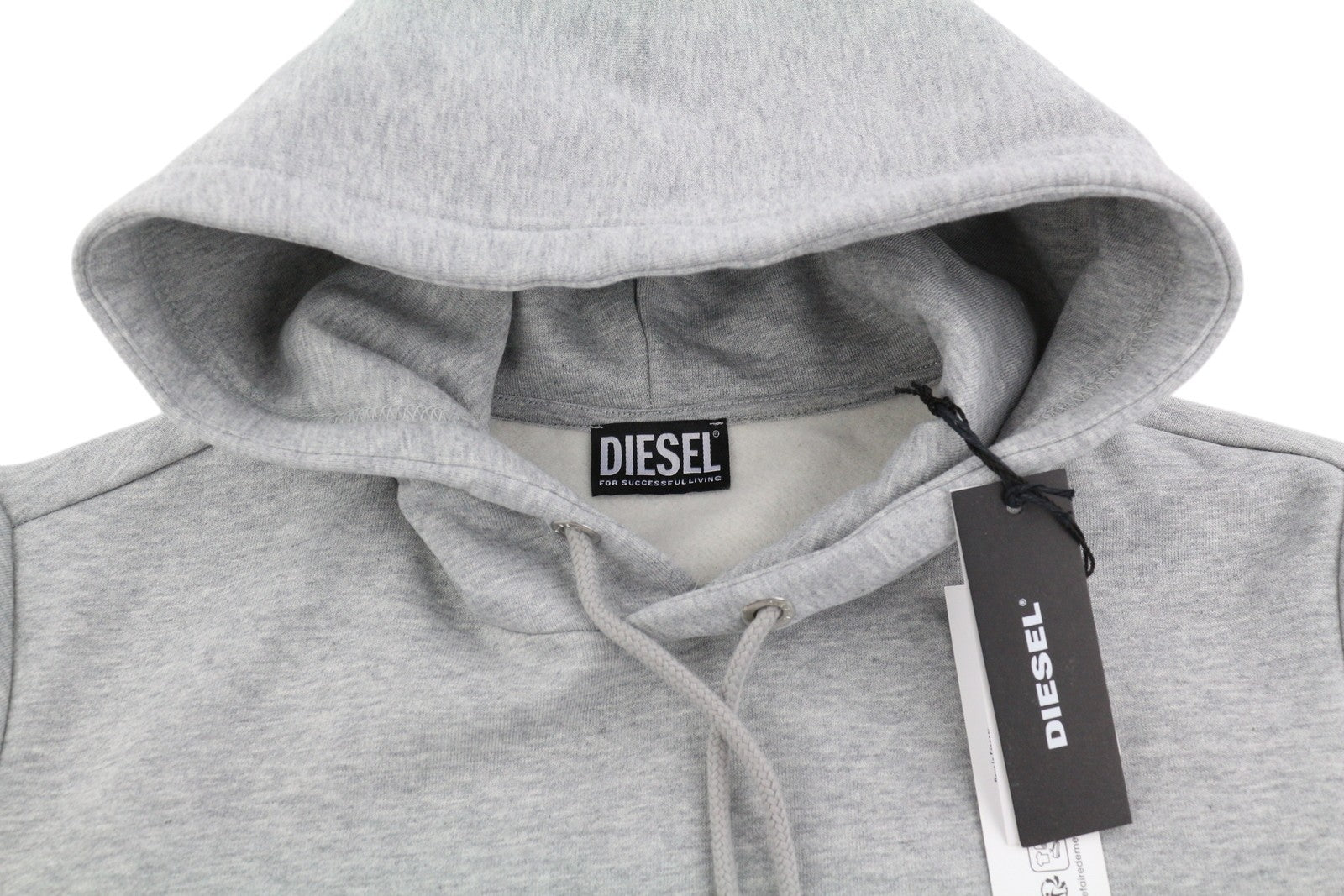 DIESEL S-Girk-Hood-B8 Mens Hoodie M Grey Melange Kangaroo Hooded RRP€130