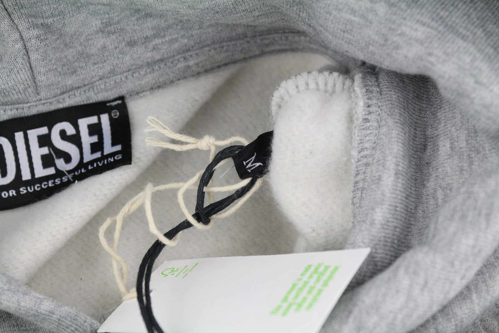 DIESEL S-Girk-Hood-B8 Mens Hoodie M Grey Melange Kangaroo Hooded RRP€130