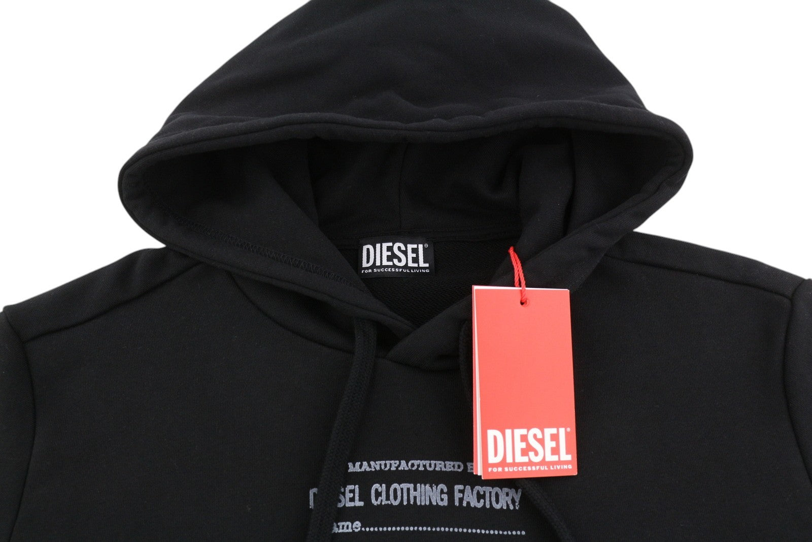 DIESEL S-Ginn-Hood-C7 Mens Hoodie M Black Kangaroo Pocket Hooded RRP€150