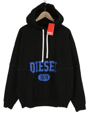 DIESEL S-Muster Mens Hoodie XL Black Pullover Hooded Oversized RRP€150