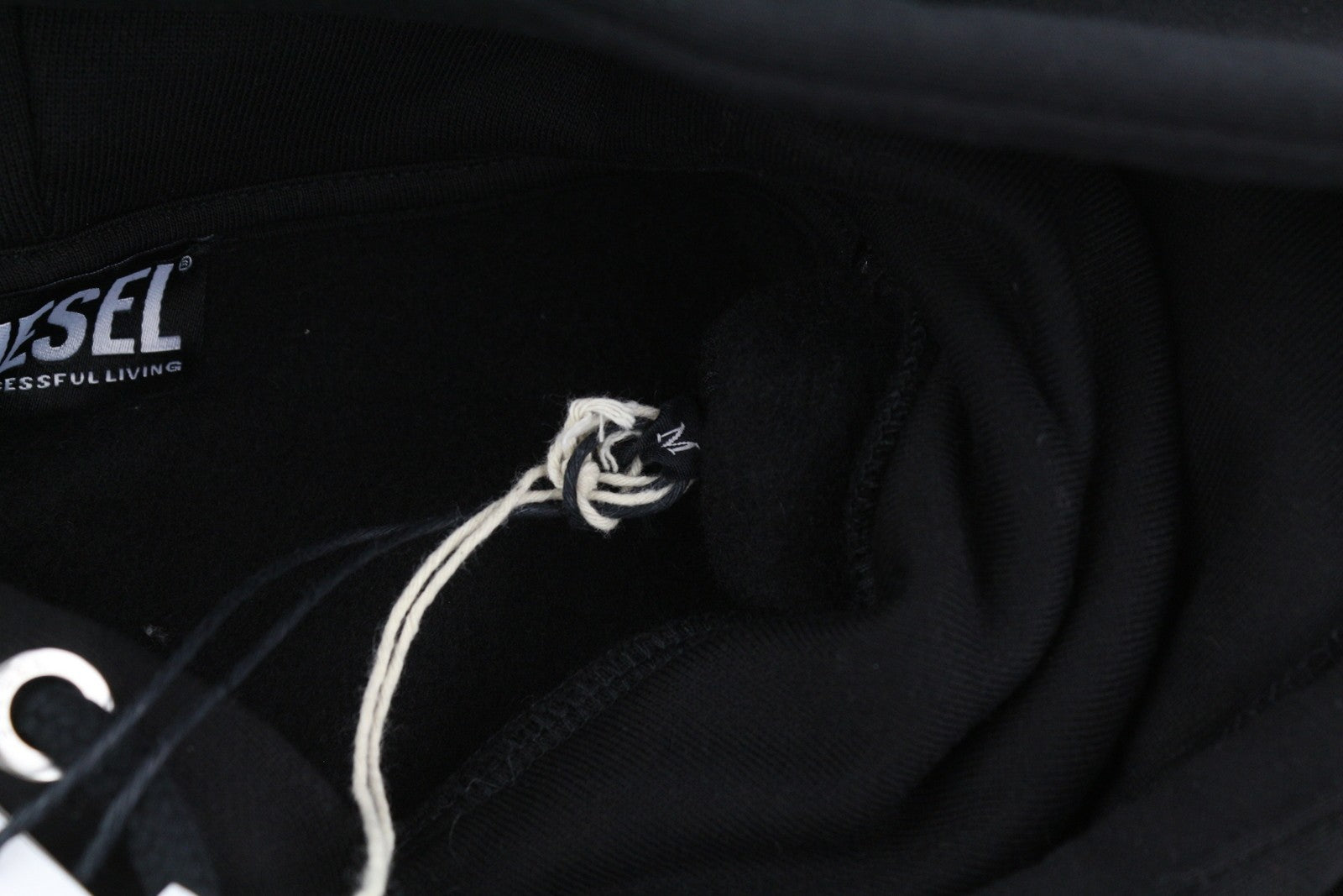 DIESEL S-Girk-Hood-B8 Mens Hoodie M Black Kangaroo Pocket Hooded RRP130