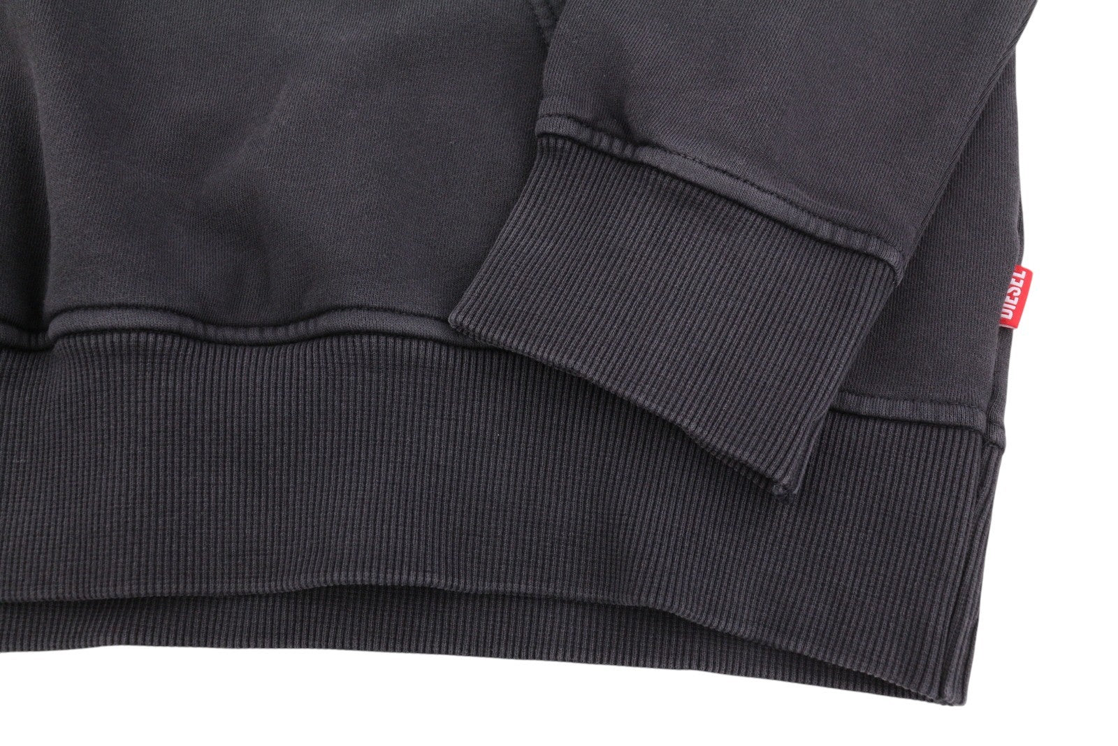 DIESEL S-Ginn-Hood-E2 Mens Hoodie M Washed Black Pullover Kangaroo RRP€195