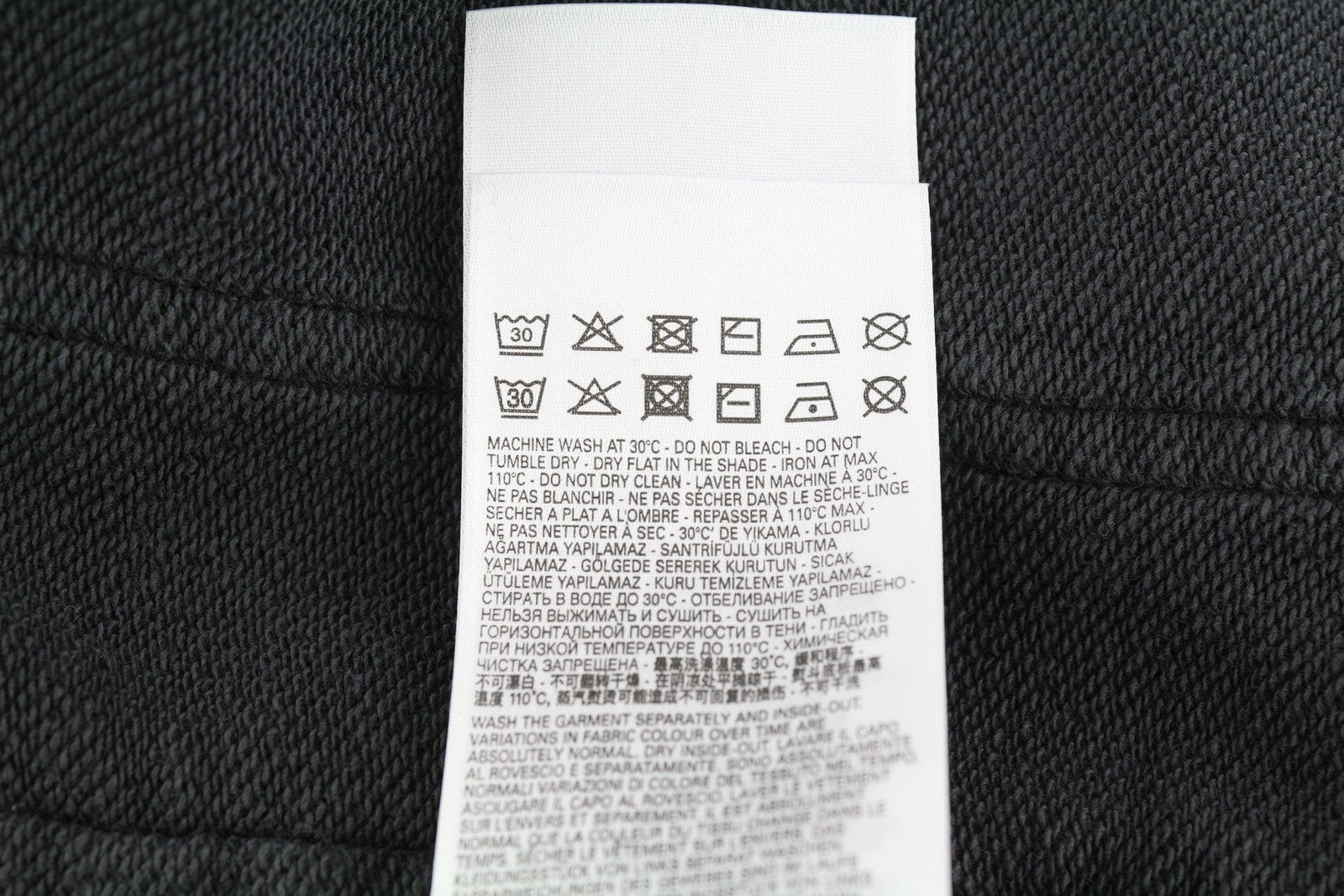 DIESEL J-Stol Mens Jacket L Washed Black Full Zip Patch RRP€275 Padded Bomber