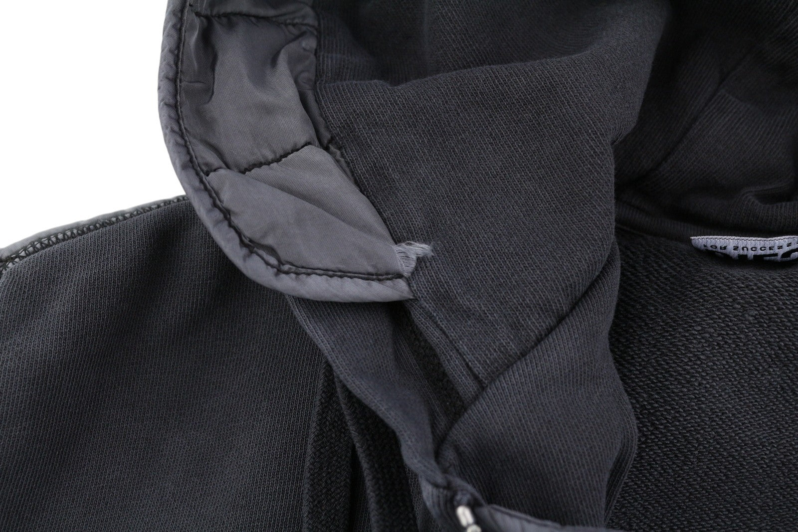 DIESEL J-Stol Mens Jacket L Washed Black Full Zip Patch RRP€275 Padded Bomber