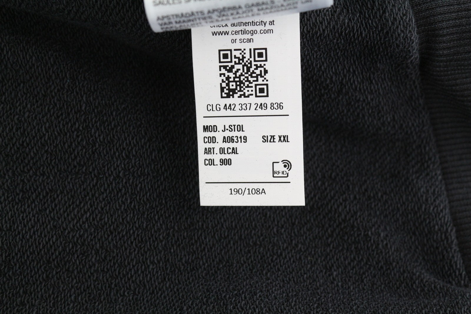 DIESEL J-Stol Mens Jacket 2XL Washed Black Full Zip Patch Pockets RRP€275