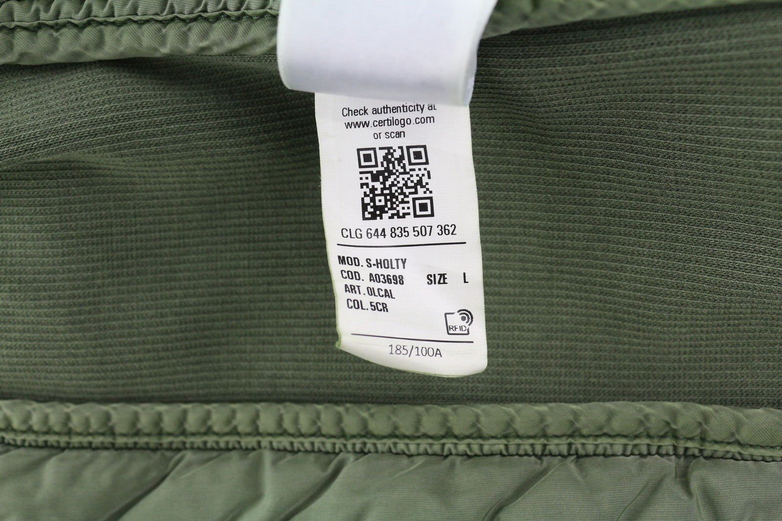 DIESEL S-Holty Mens  L Khaki Pullover Crew Neck Padded Quilted RRP€225