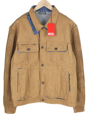 DIESEL K-Layton Mens Jacket 2XL  Trucker Coated Buttoned Neck RRP€450