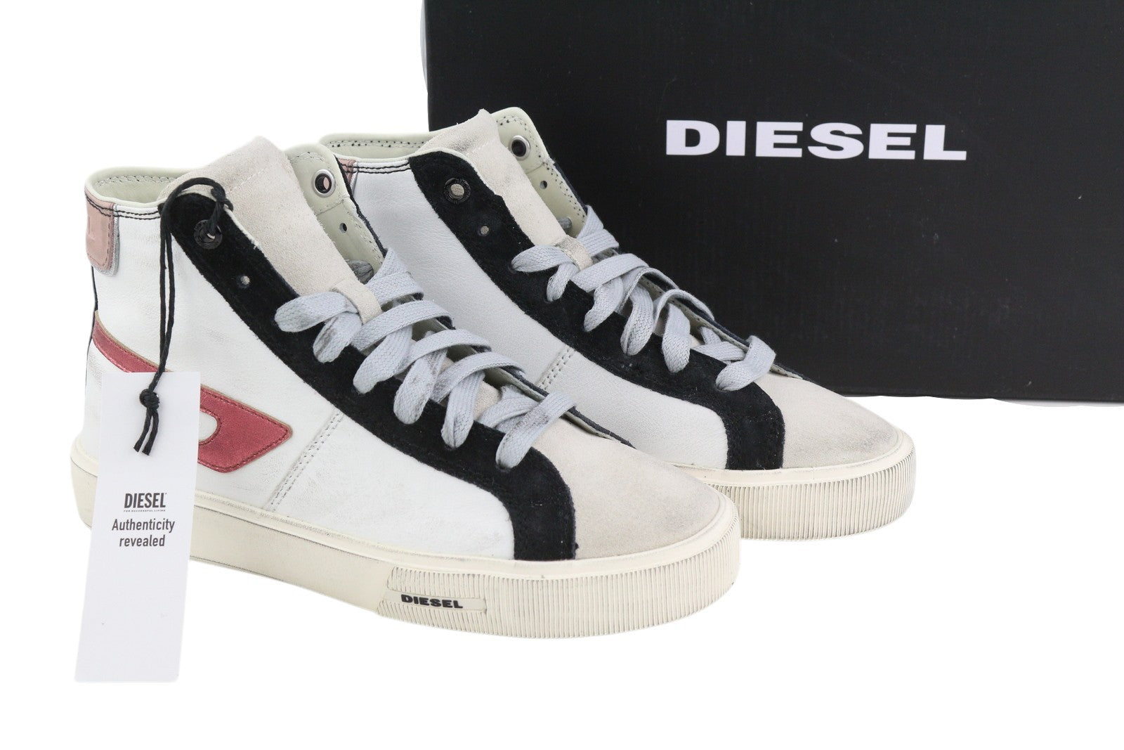 DIESEL S-Mydori ML W Womens Sneakers EU35 Light Cow Leather High Top RRP€220