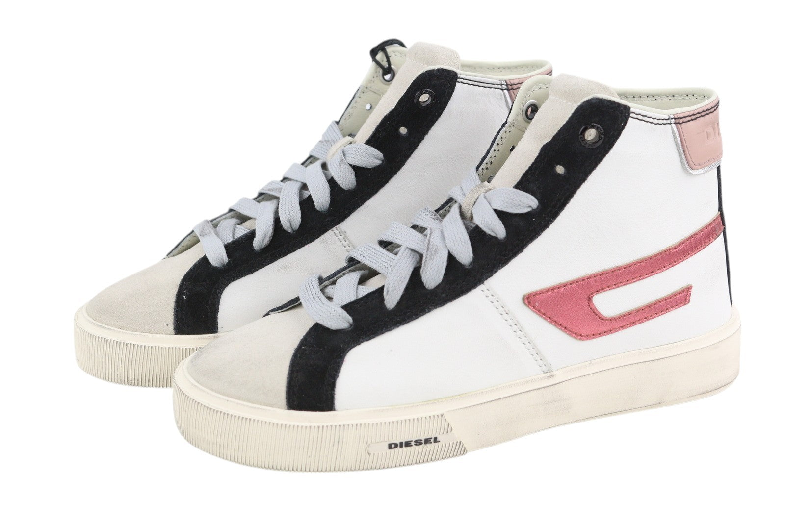 DIESEL S-Mydori ML W Womens Sneakers EU35 Light Cow Leather High Top RRP€220