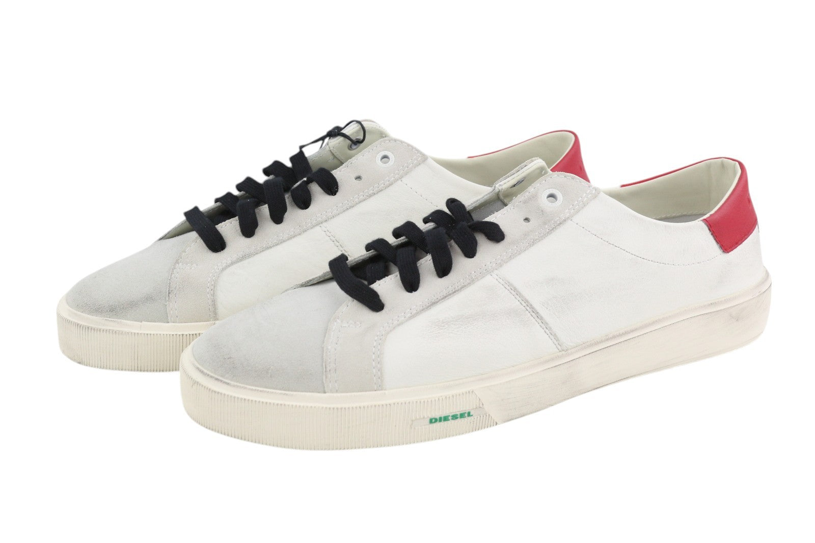 DIESEL S-Mydori LC Mens Sneakers EU45 Light Cow Leather Low Top Lace Up RRP€160