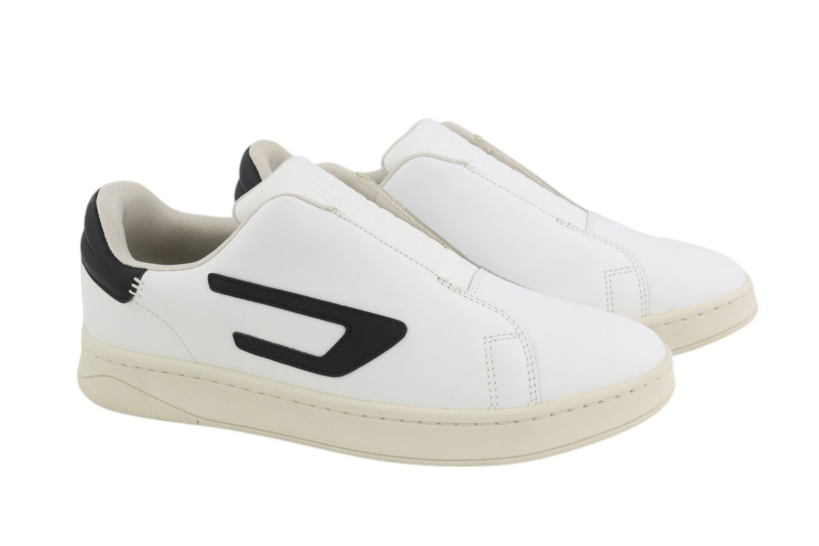 DIESEL S-Athene So Mens Sneakers EU41 White Low Top Almond Toe Leather RRP€135