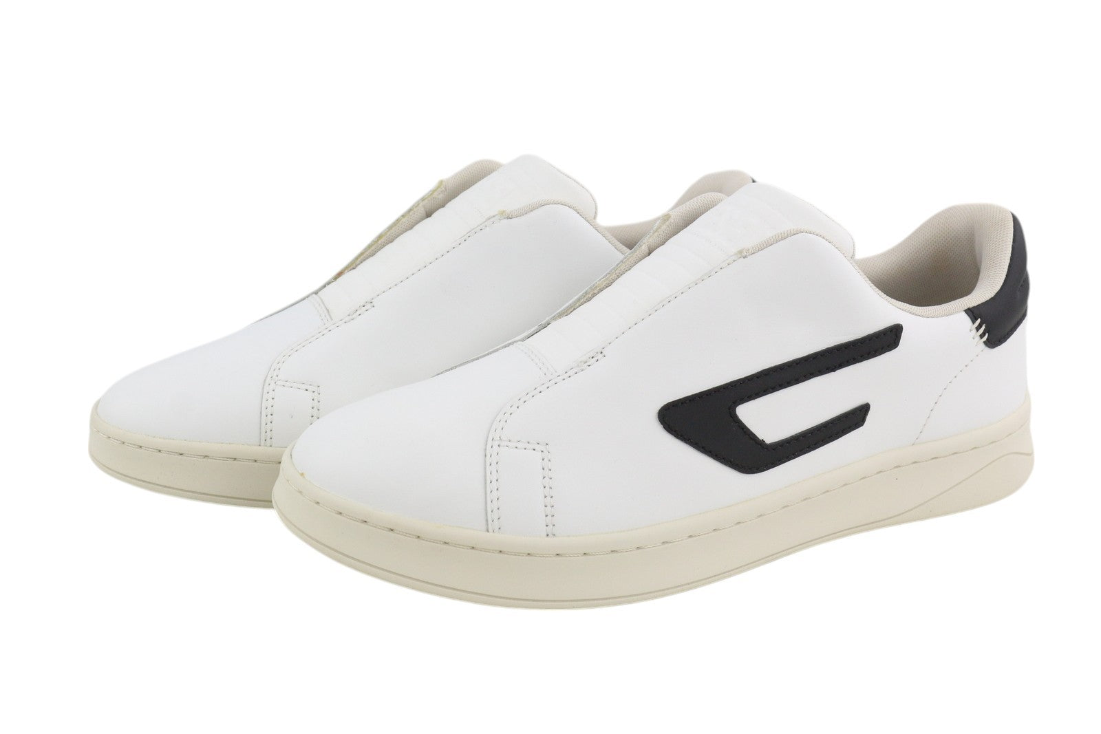 DIESEL S-Athene So Mens Sneakers EU41 White Low Top Almond Toe Leather RRP€135