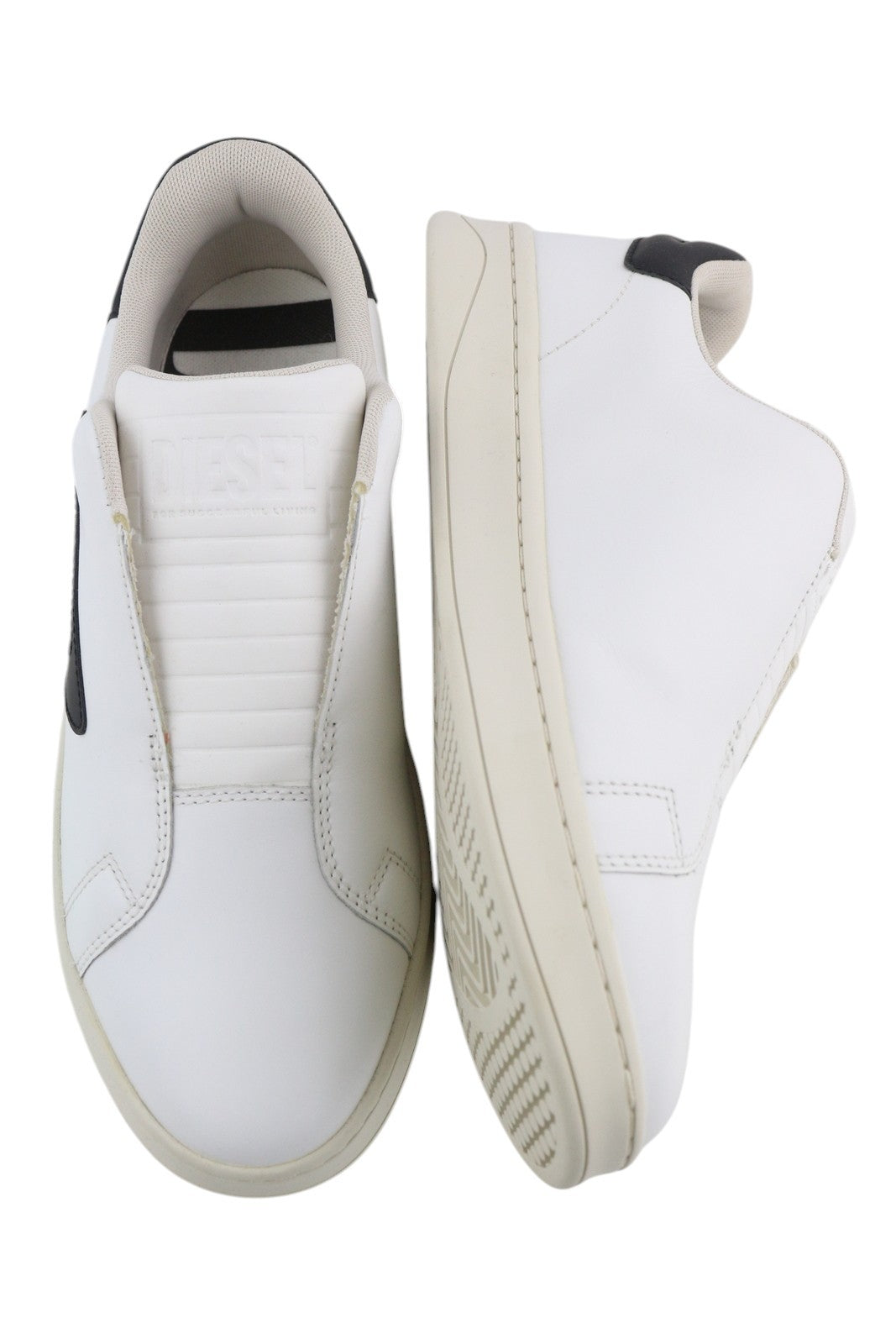 DIESEL S-Athene So Mens Sneakers EU41 White Low Top Almond Toe Leather RRP€135