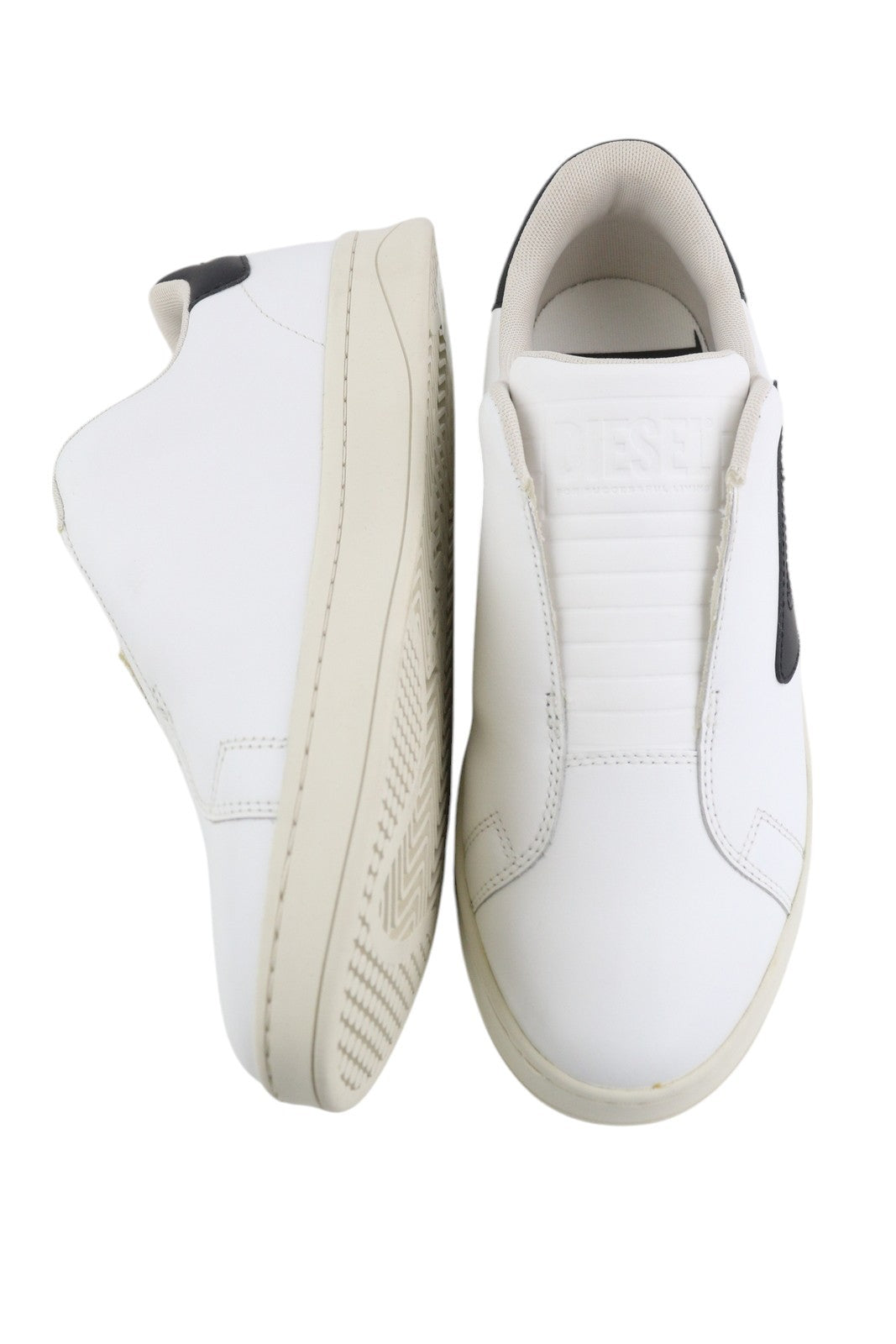DIESEL S-Athene So Mens Sneakers EU41 White Low Top Almond Toe Leather RRP€135
