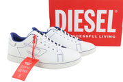 DIESEL S-Athene Low Mens Sneakers EU41 White Leather Lace Up  Light RRP€160