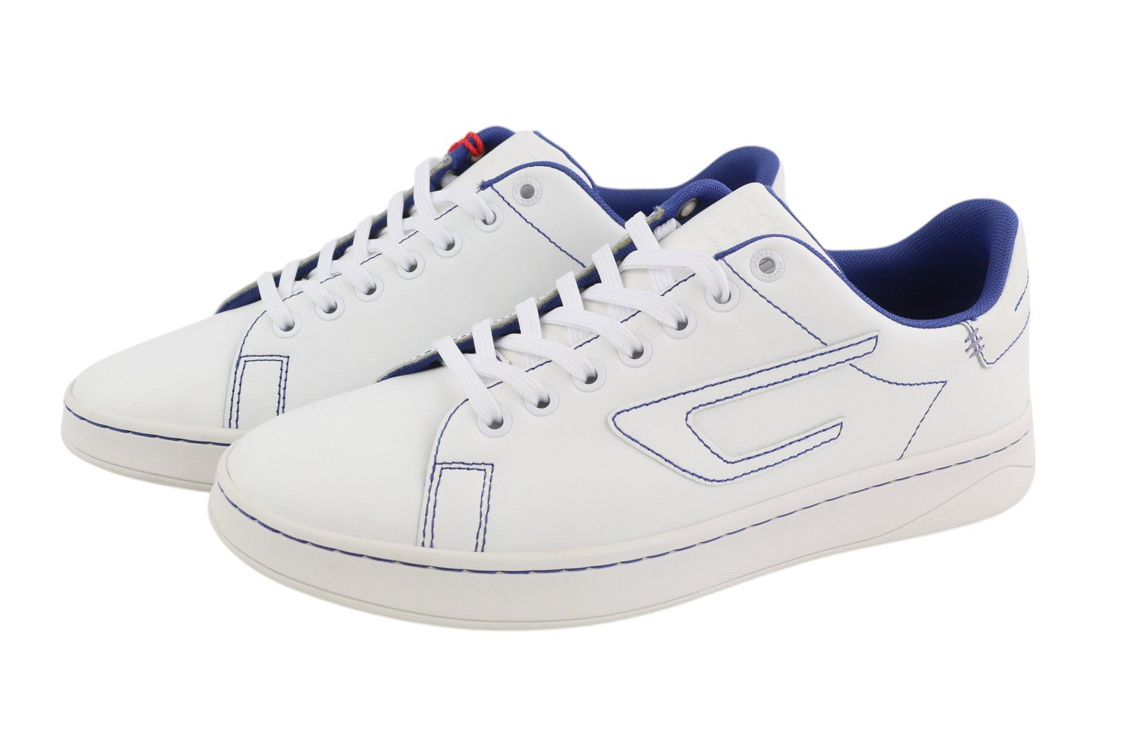 DIESEL S-Athene Low Mens Sneakers EU41 White Leather Lace Up  Light RRP€160
