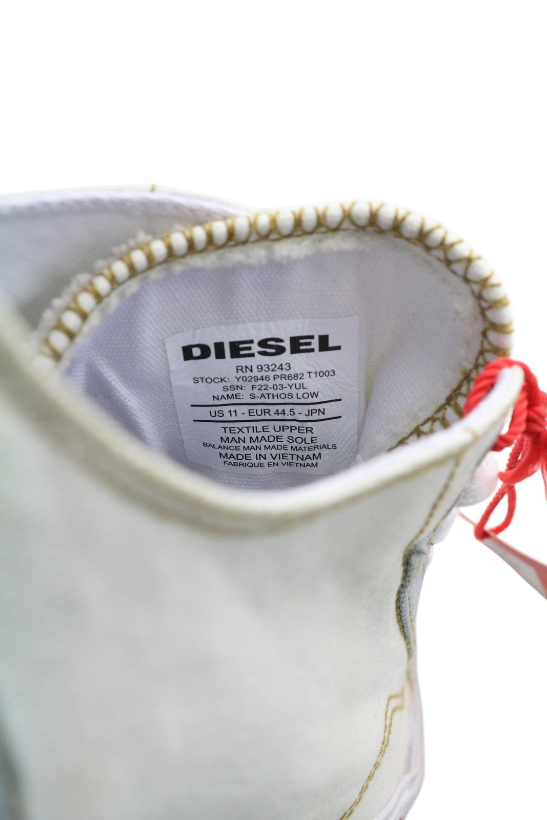 DIESEL S-Athos Low Mens Sneakers EU44.5  Details Low Top Lace Up RRP€160