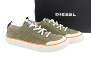 DIESEL S-Astico Lc  Mens Sneakers EU42 Khaki Low Top Lace Almond Toe Trainers