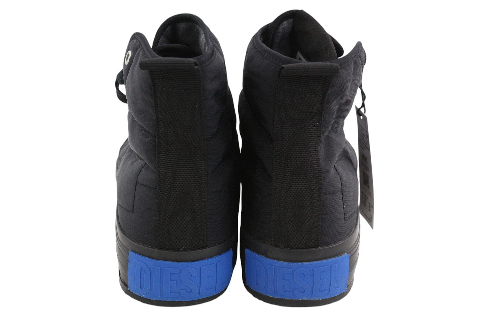 DIESEL S-Muji Mc Mens Sneakers EU44.5 Black High Top Lace Up Almond Toe RRP€180