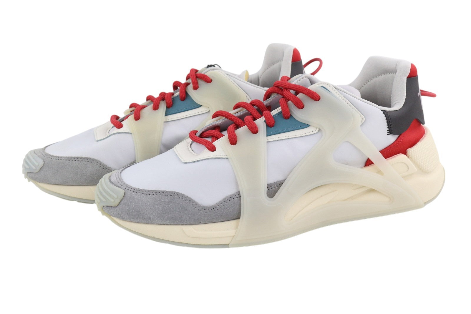 DIESEL S-Serendipity Mask Mens Sneakers EU45 Light Leather Almond Toe RRP€150