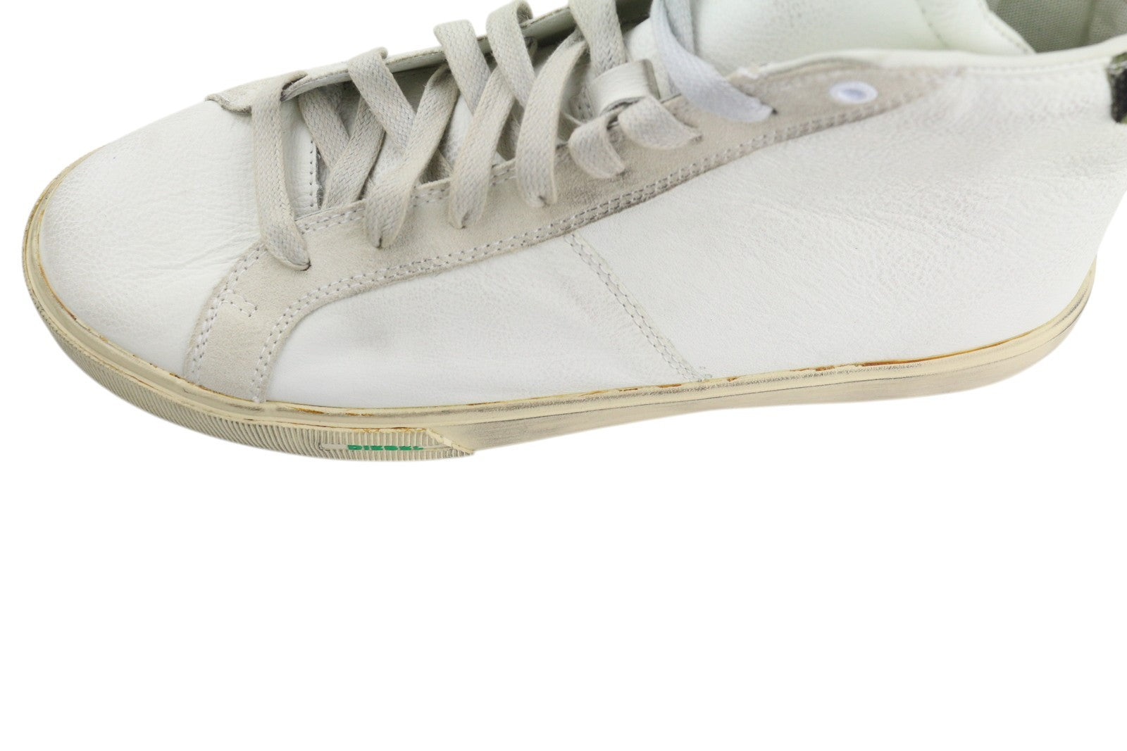 DIESEL S-Mydori Mc Mens Sneakers EU45 White Cow Leather High Top Laced RRP€220