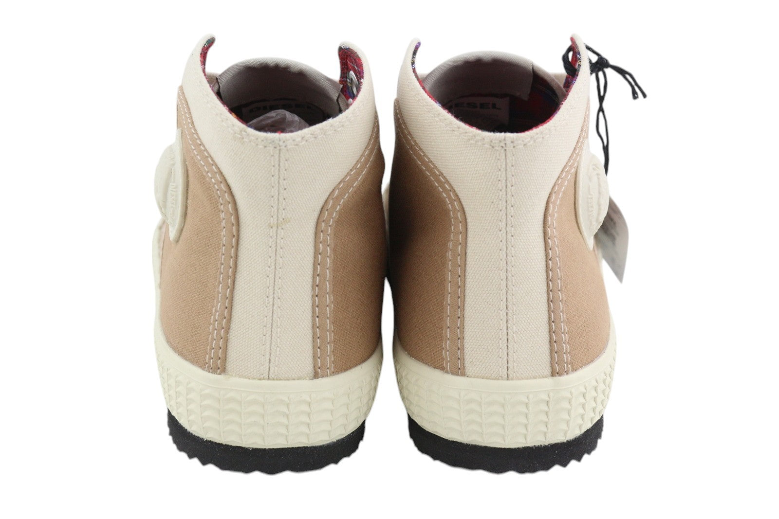 DIESEL S-Yuk Mc Mens Sneakers EU42 Brown Ankle Top Laced Almond Toe RRP€140