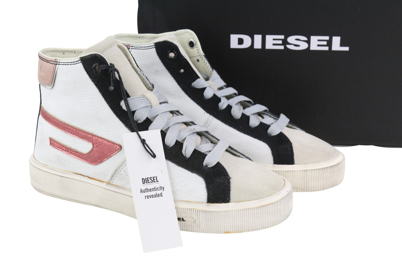 DIESEL S-Mydori Ml W Womens Sneakers EU35.5 Light Leather High Top RRP€220