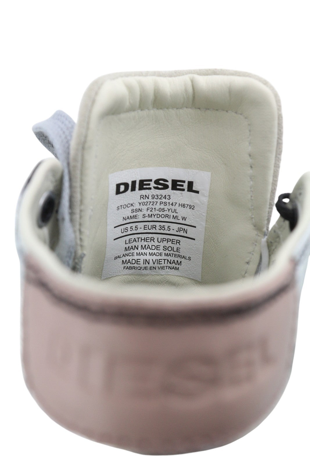 DIESEL S-Mydori Ml W Womens Sneakers EU35.5 Light Leather High Top RRP€220