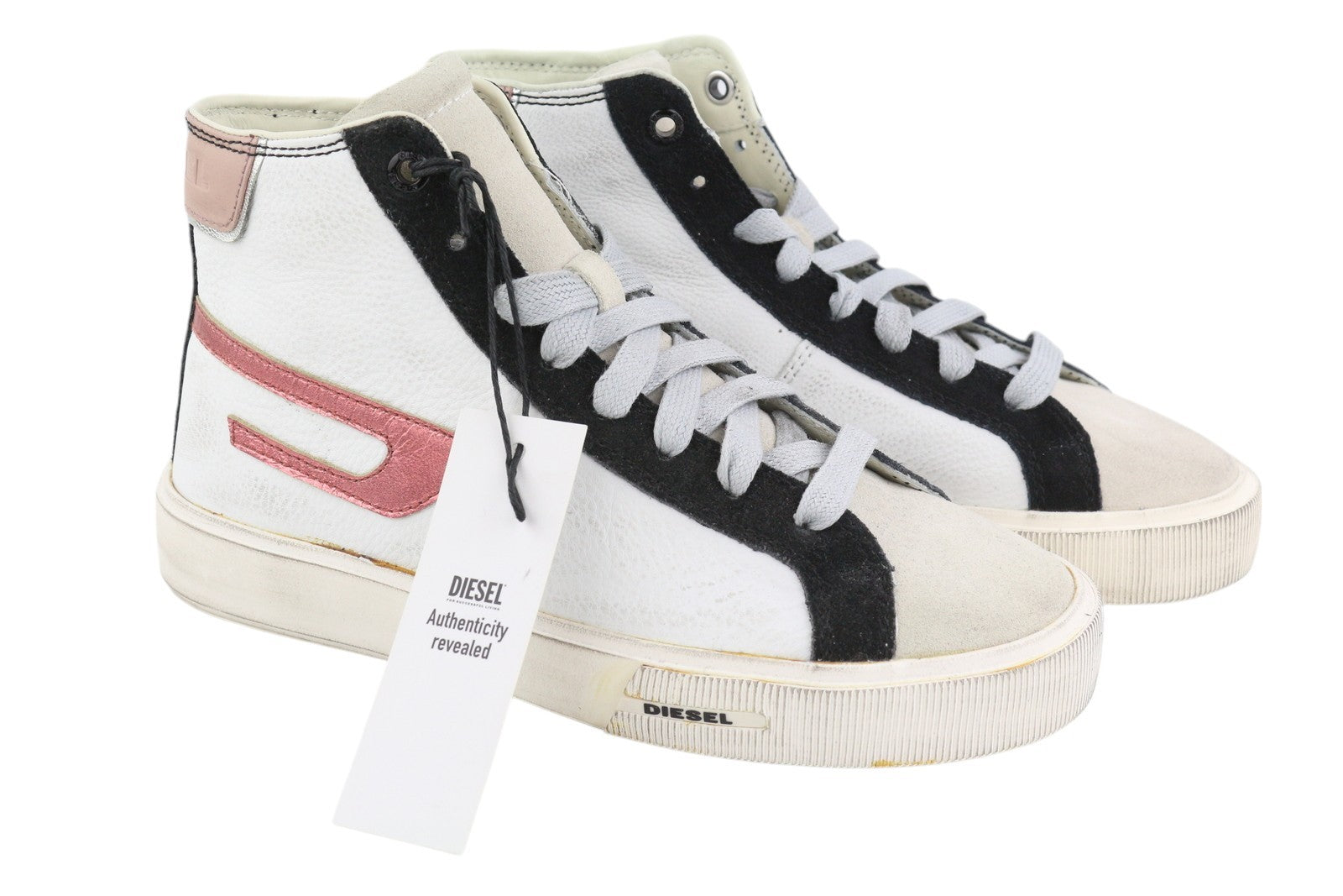 DIESEL S-Mydori Ml W Womens Sneakers EU35.5 Light Leather High Top RRP€220