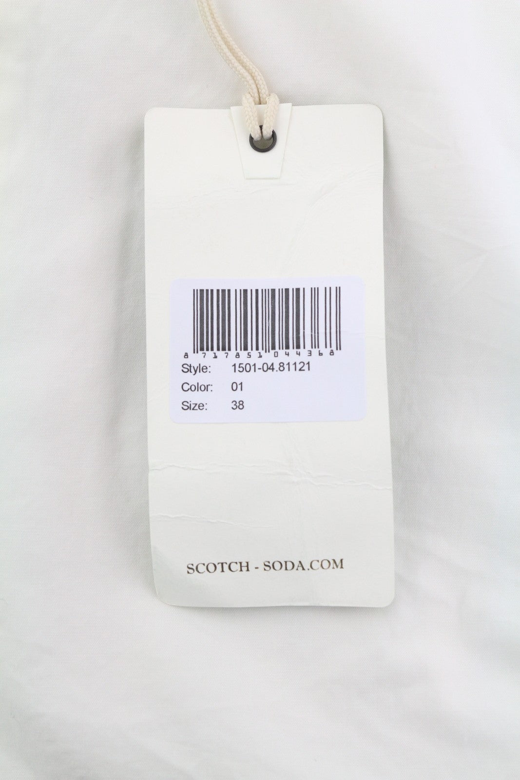 SCOTCH & SODA Men Shorts W38 Chino White Zip Fly 5-Design Pockets Logo Casual