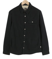 THE NORTH FACE Campshire Men Jacket S Black Overshirt Fleece Lined Snap Buttons