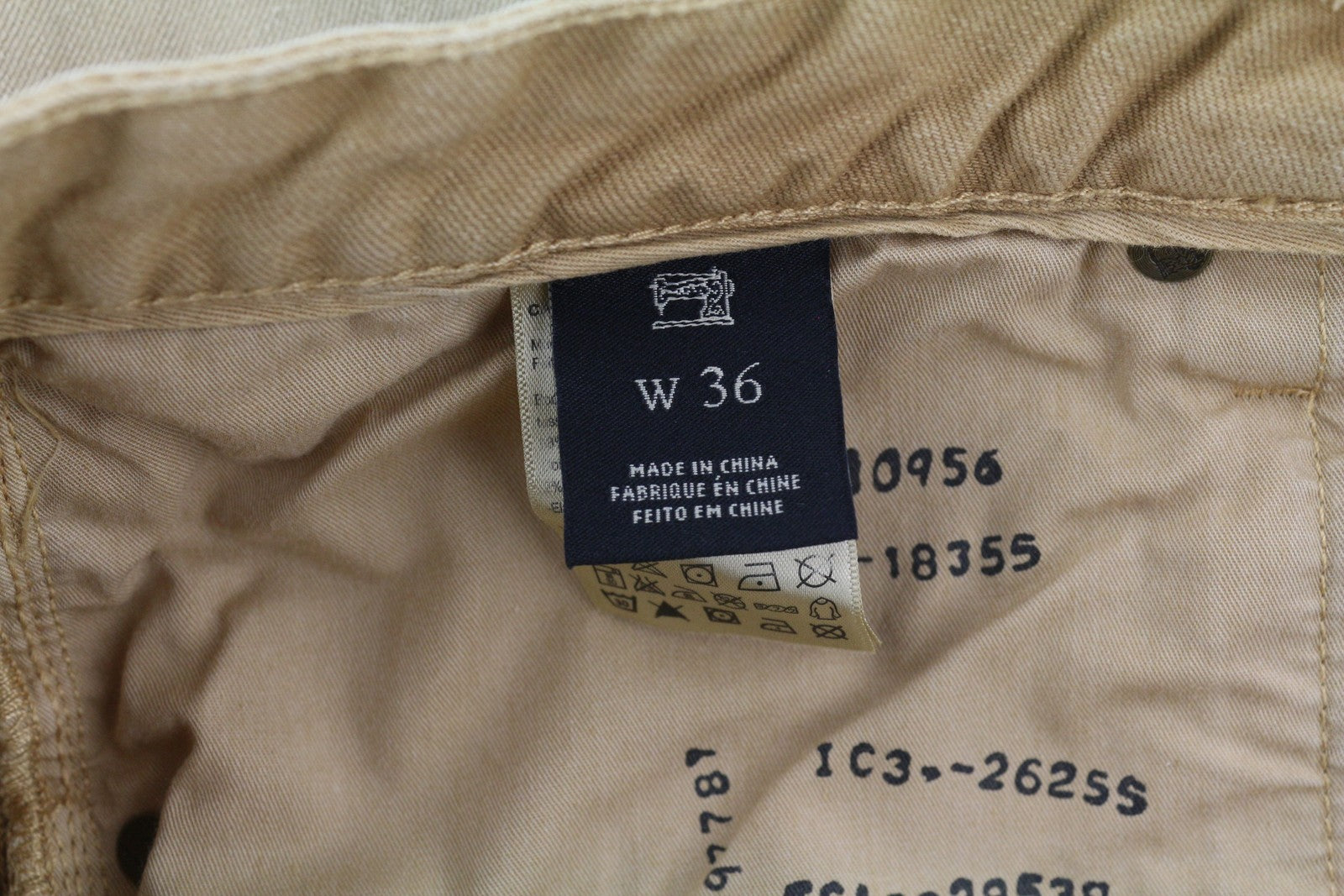 SCOTCH & SODA Men Shorts W36 Denim Washed Beige Button Fly Pockets Logo Casual