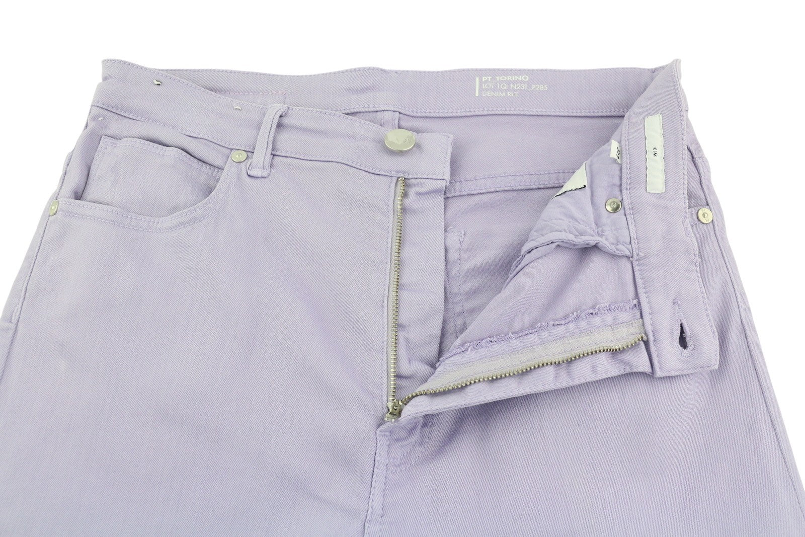 PT TORINO Kim Women Jeans W31 Purple Bootcut Fit Ankle Length Zip Fly Light