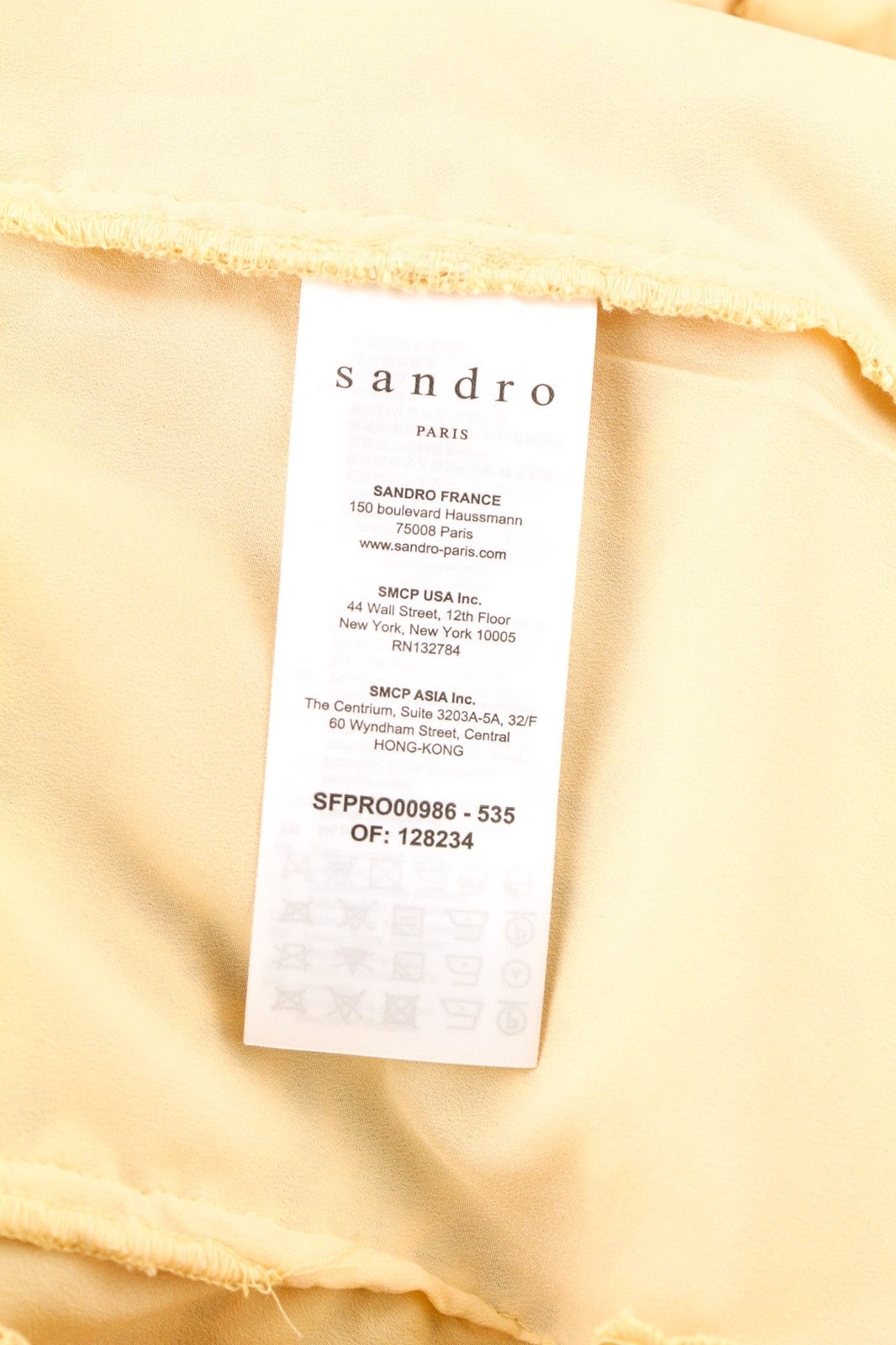 SANDRO Women Dress EU40 Beige Laced Embroidered Buttoned Short Sleeved Mini