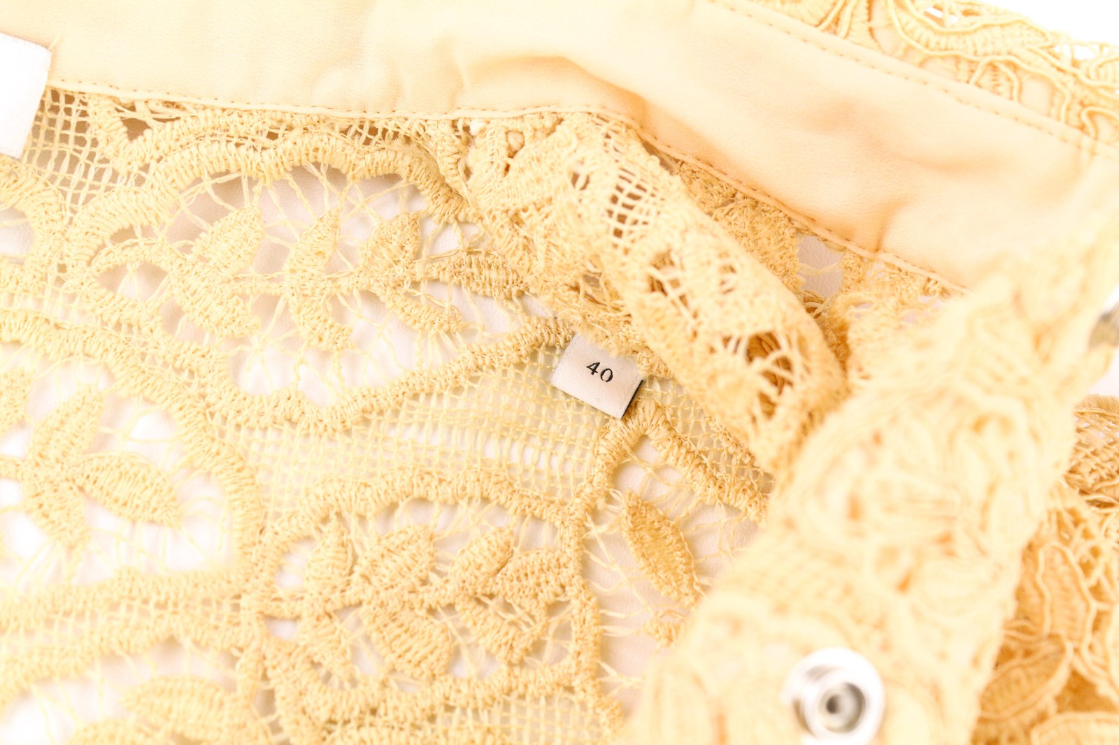 SANDRO Women Dress EU40 Beige Laced Embroidered Buttoned Short Sleeved Mini