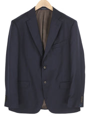 SUITSUPPLY Napoli Single Breasted Men Blazer UK46R Blue Pure Wool Notch Lapel