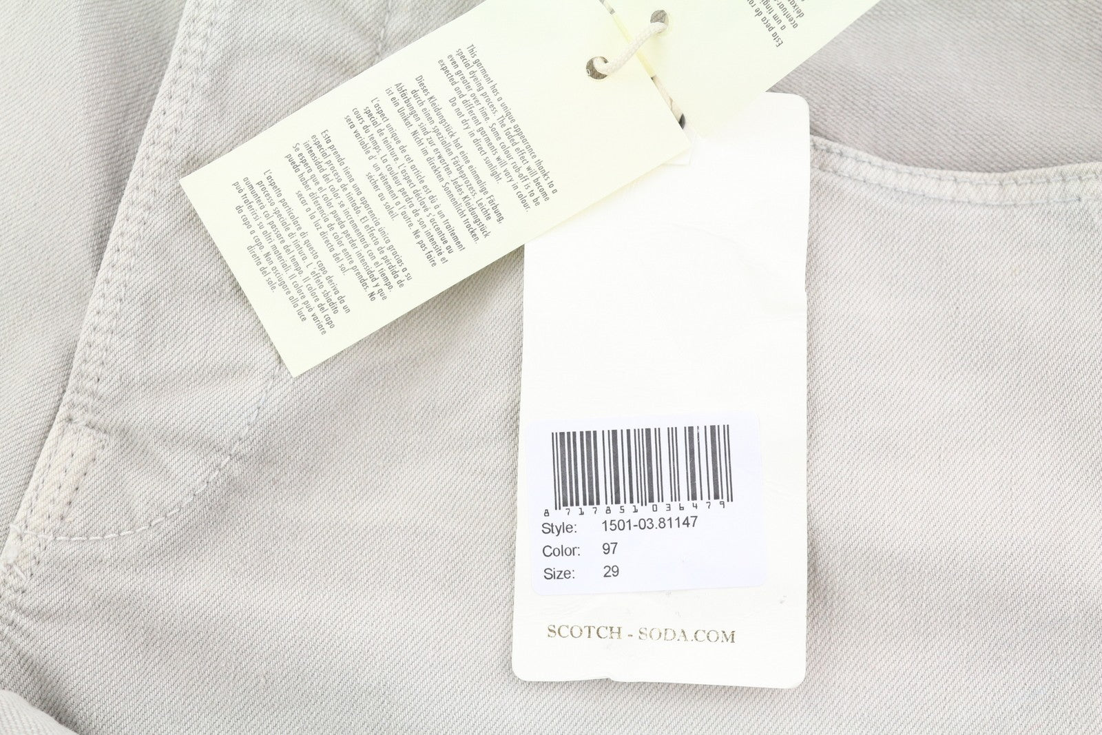 SCOTCH & SODA Men Shorts W29 Washed Denim Grey Button Fly Casual Logo Pockets