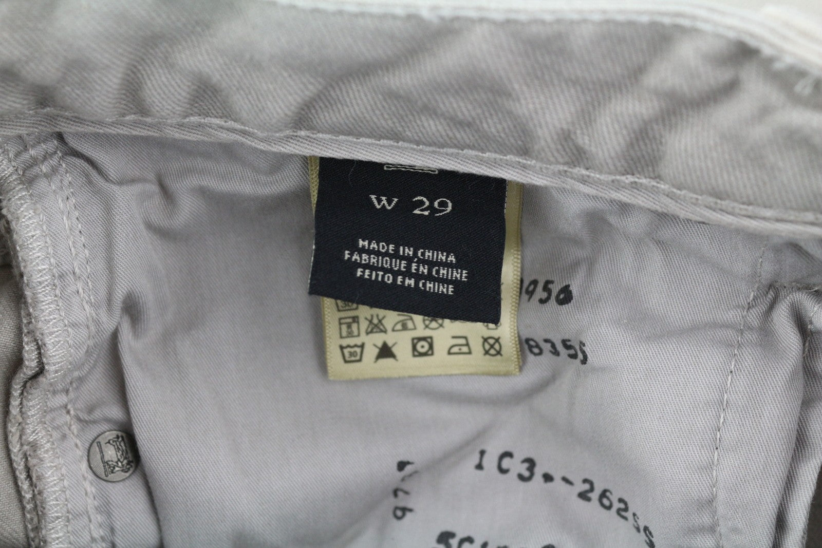 SCOTCH & SODA Men Shorts W29 Washed Denim Grey Button Fly Casual Logo Pockets