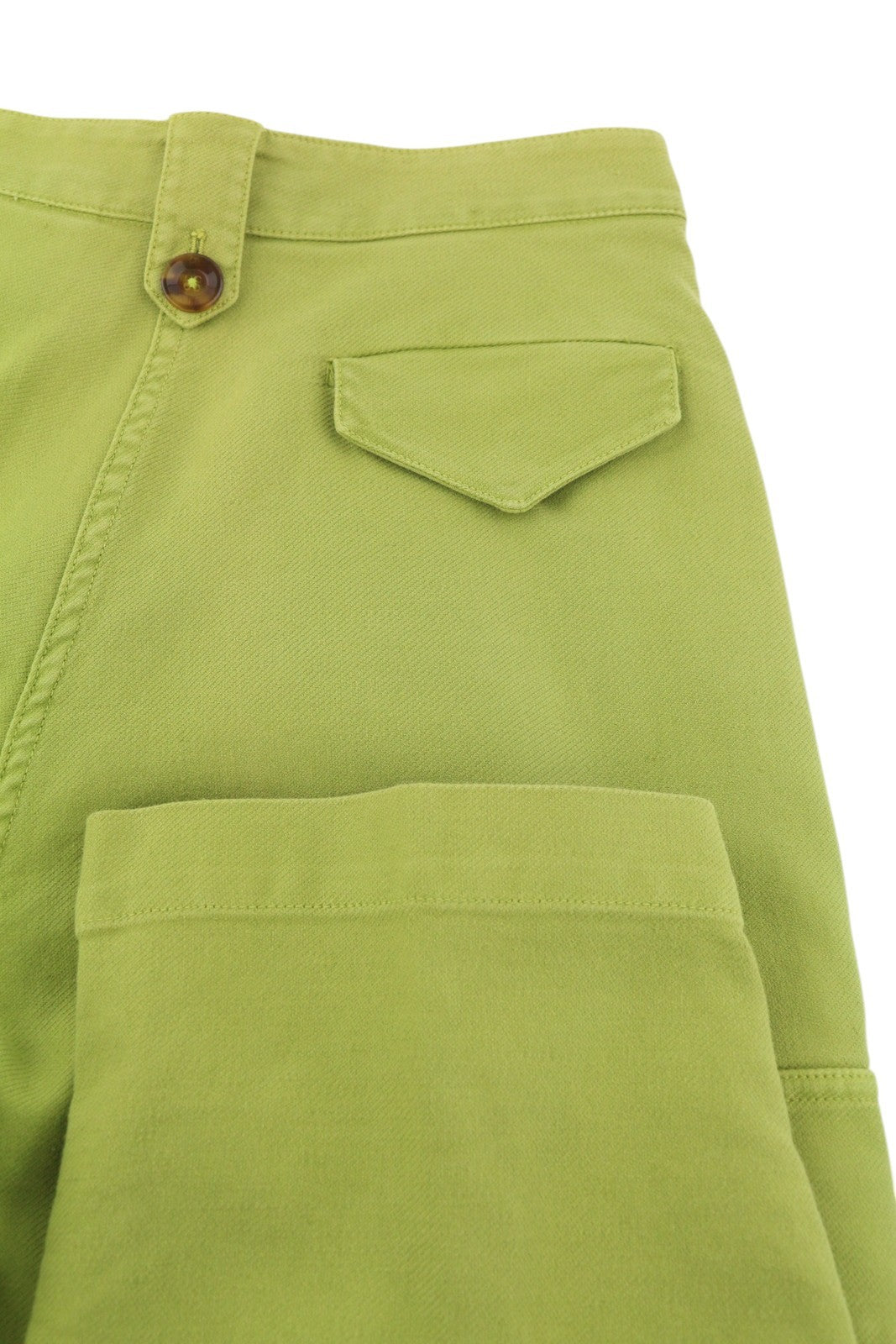 PT TORINO Zoe Women Trousers 40 W26 Green Cargo High Waist Linen Blend Tapered