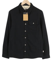 THE NORTH FACE Campshire Men Jacket S Black Overshirt Fleece Lined Snap Button