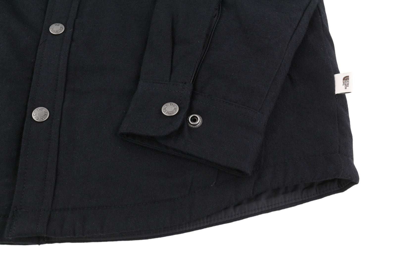 THE NORTH FACE Campshire Men Jacket S Black Overshirt Fleece Lined Snap Button