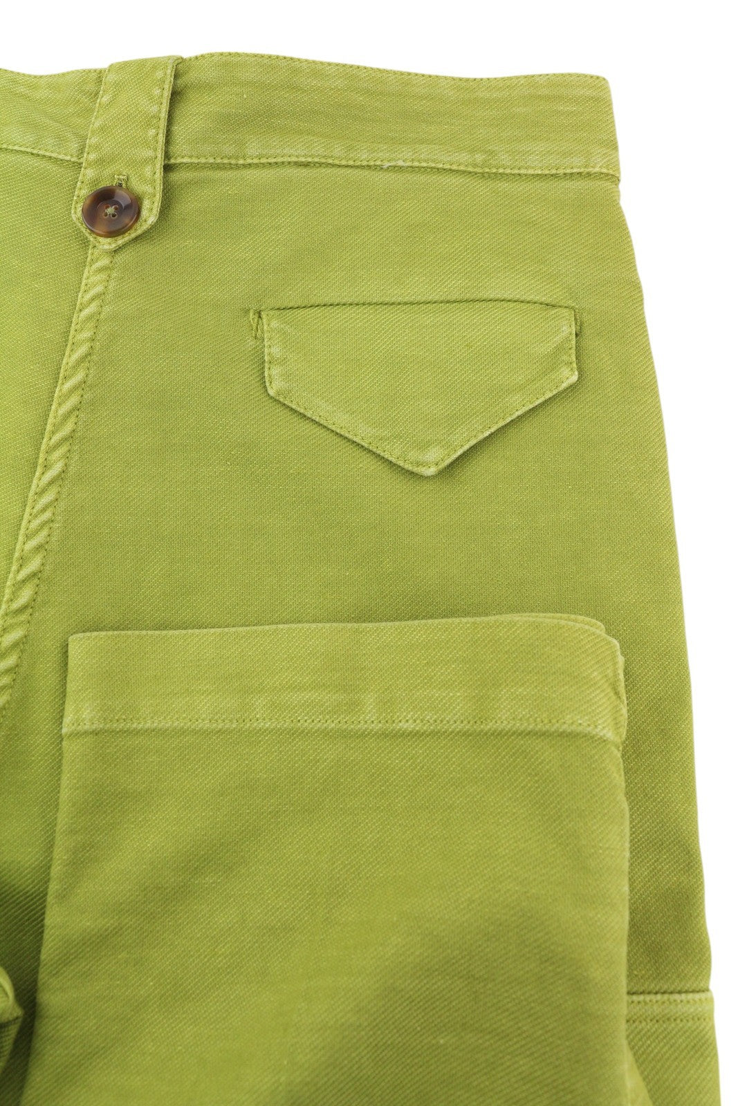 PT TORINO Zoe Women Trousers 40 W30 Green Cargo High Waist Linen Blend Tapered