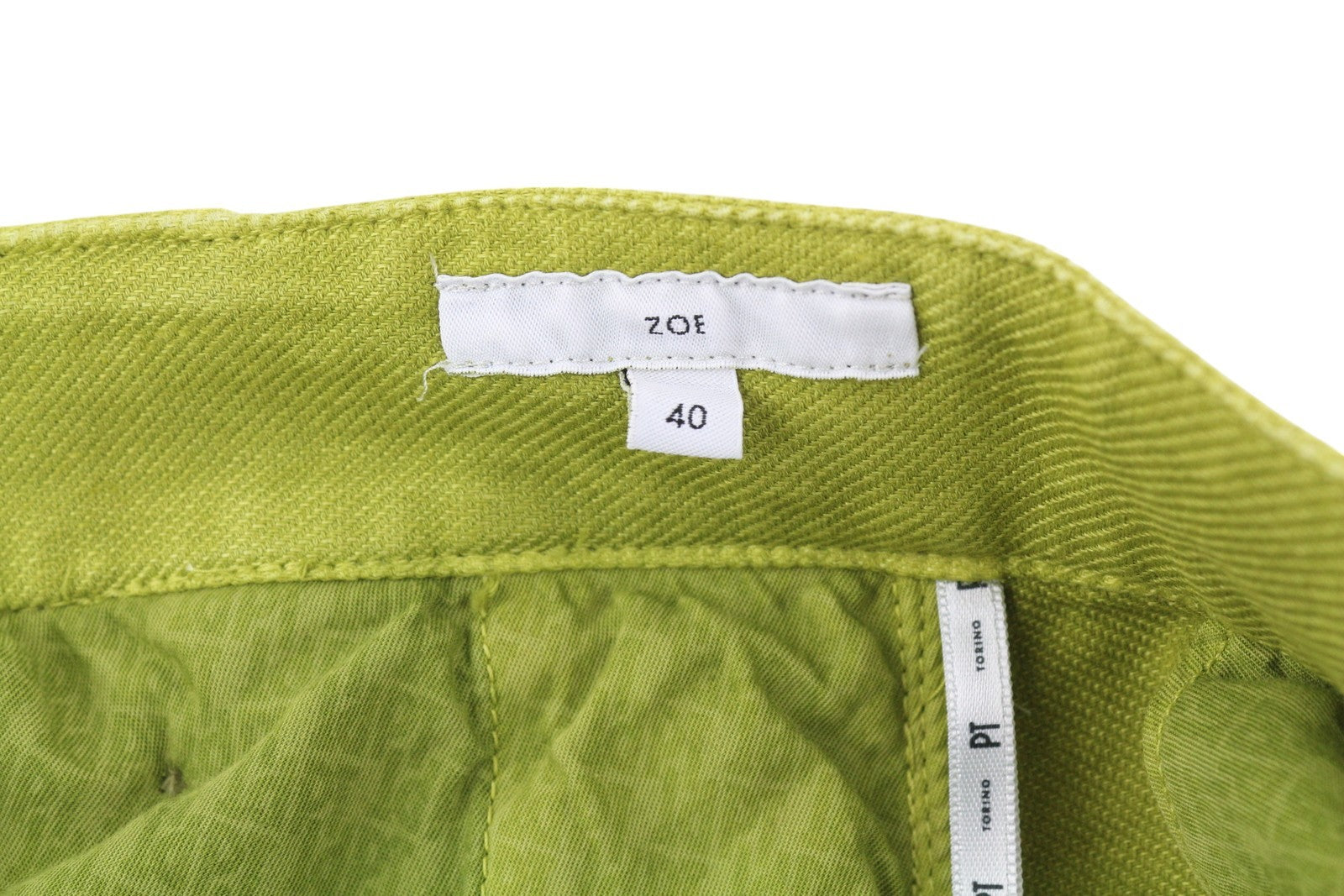 PT TORINO Zoe Women Trousers 40 W30 Green Cargo High Waist Linen Blend Tapered