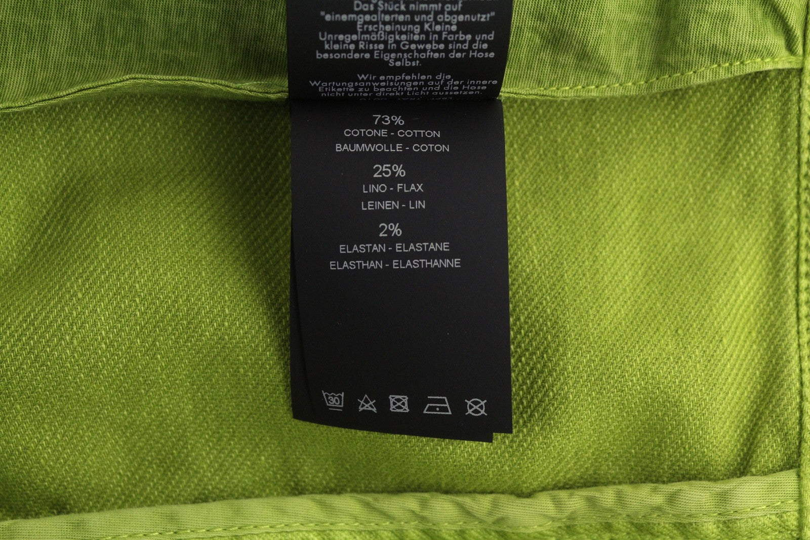 PT TORINO Zoe Women Trousers 40 W30 Green Cargo High Waist Linen Blend Tapered