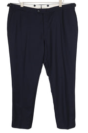 SUITSUPPLY Brescia Men Trousers UK48S Dark Blue Wool Slim Fit Zip Fly Flat Front