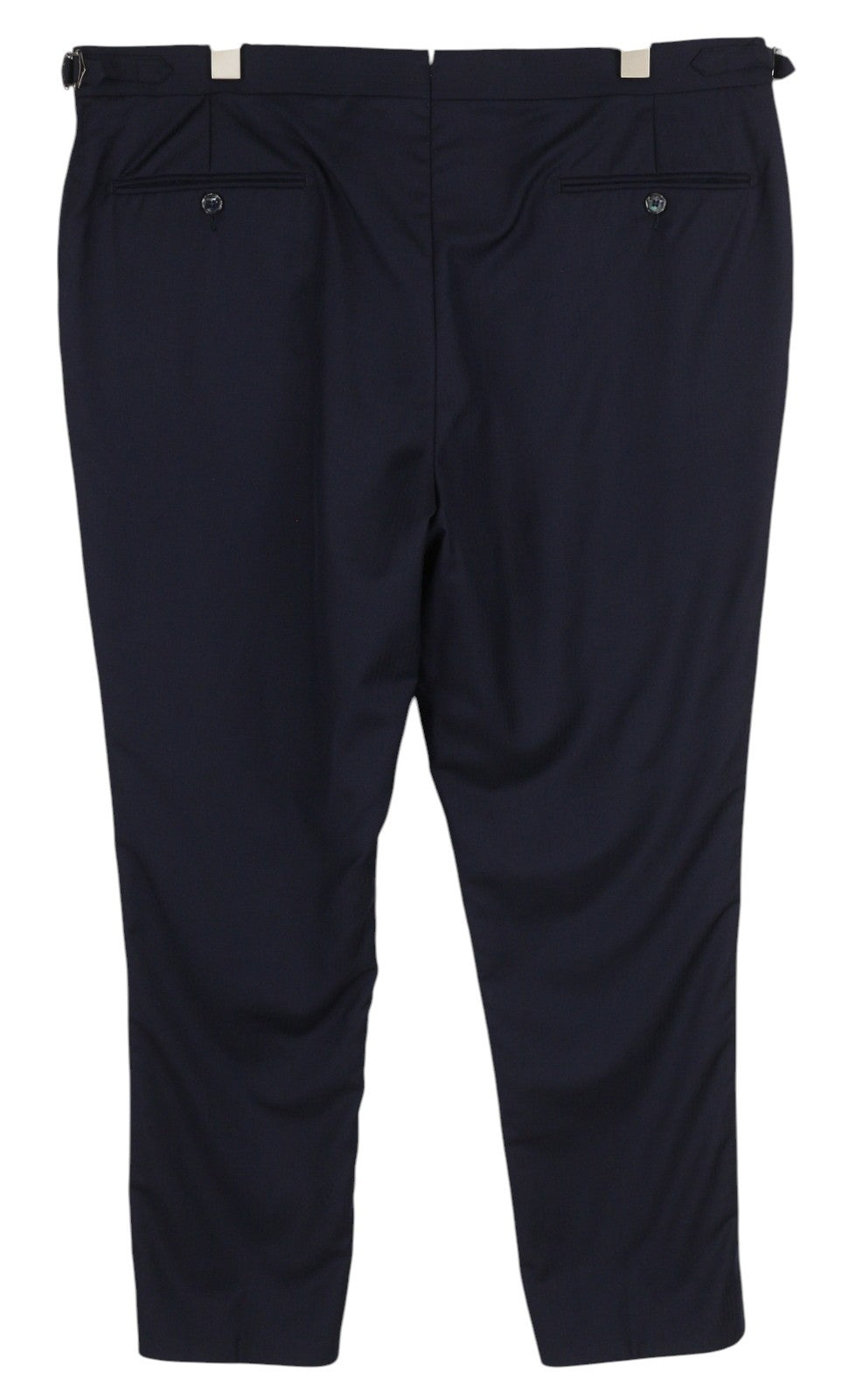 SUITSUPPLY Brescia Men Trousers UK48S Dark Blue Wool Slim Fit Zip Fly Flat Front