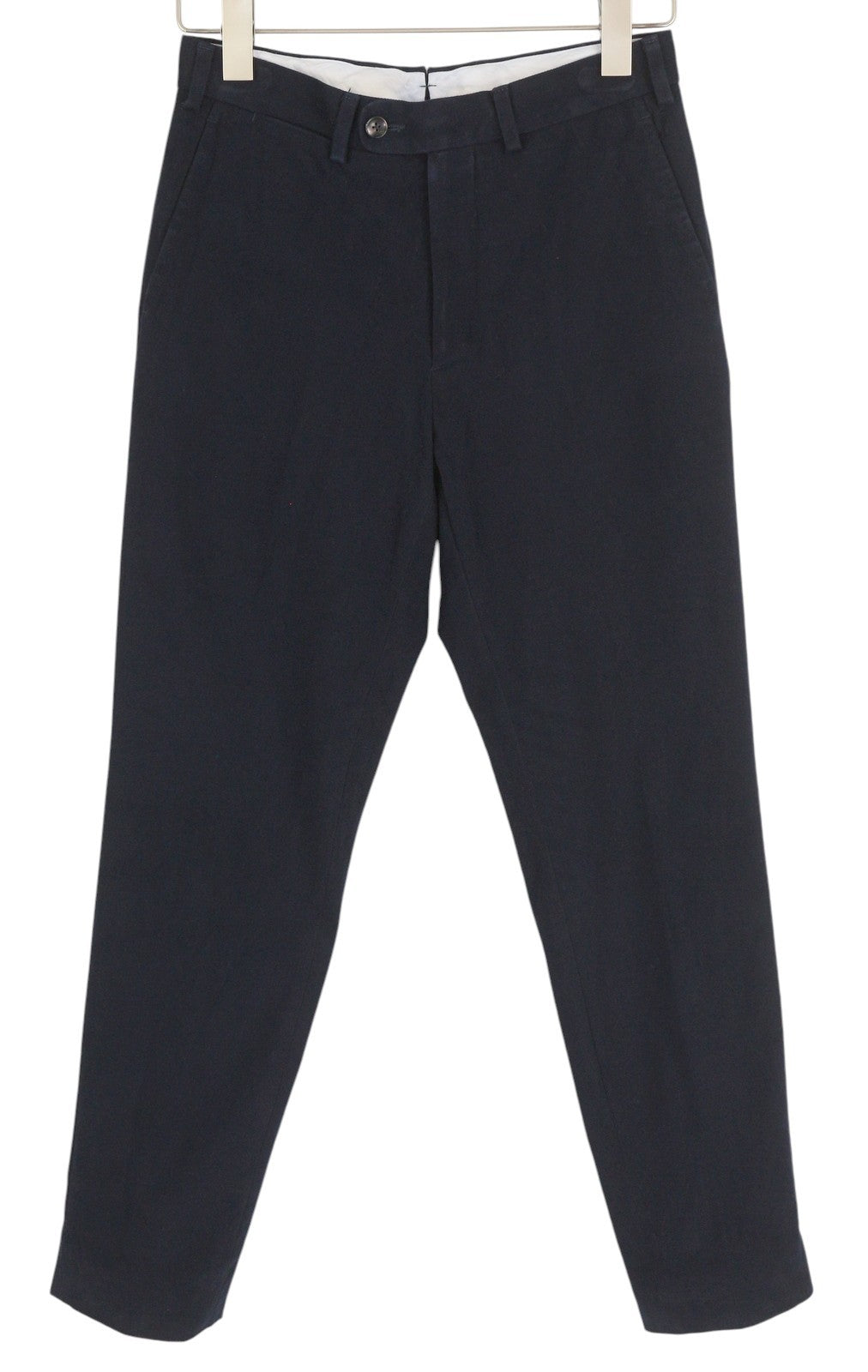 SUITSUPPLY Soho Men Trousers UK32R Chino Dark Blue Tapered Fit Zip Fly Casual