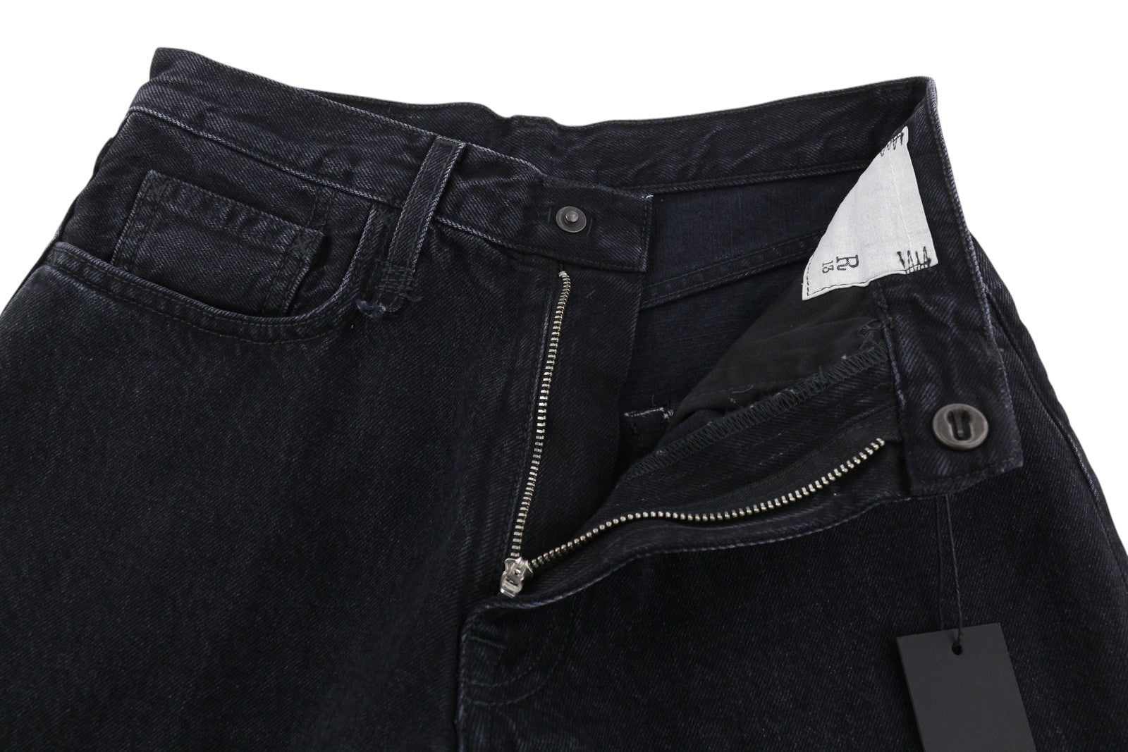 R13 Ankled D'Arcy Women Jeans 23 Wide Cropped Ankle Length Onix Black RRP€695