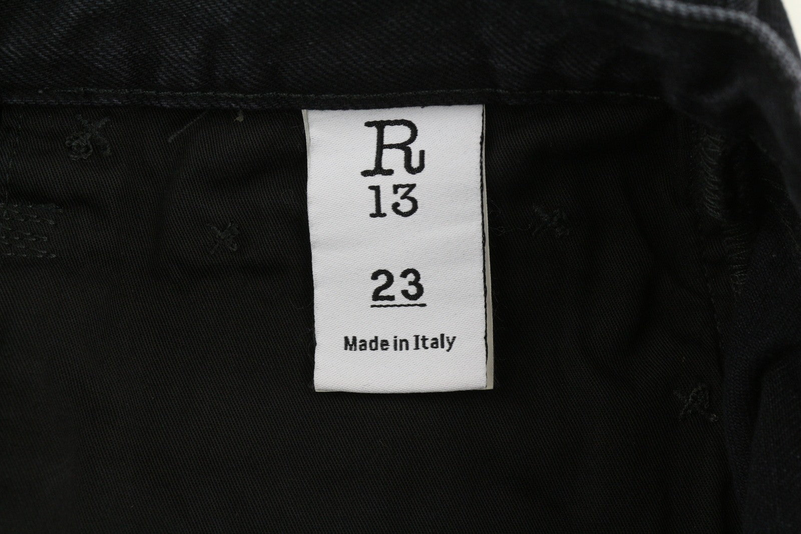 R13 Ankled D'Arcy Women Jeans 23 Wide Cropped Ankle Length Onix Black RRP€695