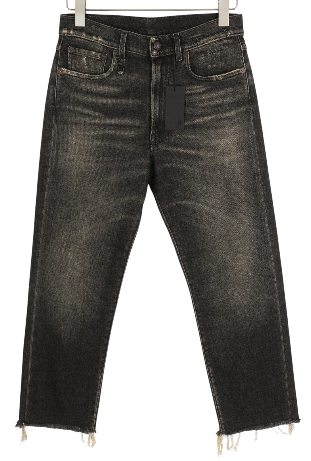 R13 Boyfriend Women Jeans 26 Distress Ripped Straight Washed Abbey RRP€695